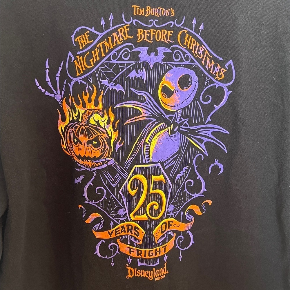 Disney Parks Nightmare Before Christmas 25th Anniversary Hoodie Large - Picture 5 of 11
